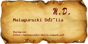 Malagurszki Dália névjegykártya
